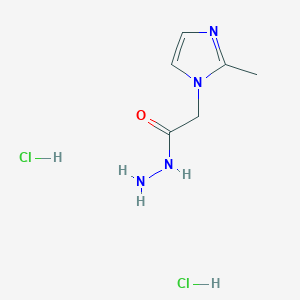 2-(2-methyl-1H-imidazol-1-yl)acetohydrazide dihydrochloride