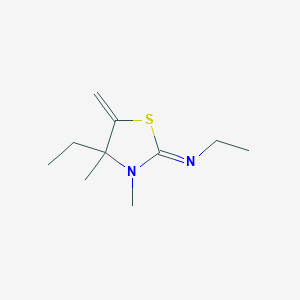 molecular formula C10H18N2S B14606564 3,4-Dimethyl-4-ethyl-5-methylene-2-ethylimino-1,3-thiazolidine CAS No. 59000-06-5