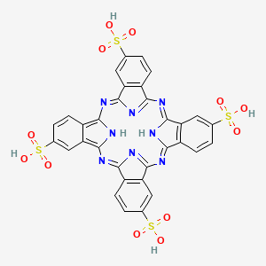 molecular formula C32H18N8O12S4 B1460657 Phthalocyanine tetrasulfonic acid CAS No. 33308-41-7