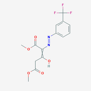 molecular formula C14H13F3N2O5 B1460660 Dimethyl3-oxo-2-(2-(3-(trifluoromethyl)phenyl)hydrazono)pentanedioate CAS No. 121582-47-6