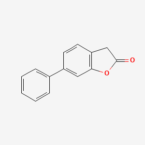 molecular formula C14H10O2 B14606612 6-Phenyl-3H-1-benzofuran-2-one CAS No. 57568-50-0