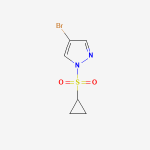 molecular formula C6H7BrN2O2S B1460662 4-溴-1-环丙烷磺酰-1H-吡唑 CAS No. 2246720-55-6