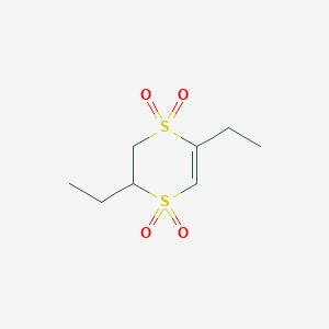 molecular formula C8H14O4S2 B14606631 2,5-Diethyl-2,3-dihydro-1lambda~6~,4lambda~6~-dithiine-1,1,4,4-tetrone CAS No. 58951-19-2