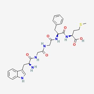 molecular formula C29H36N6O6S B14606632 L-Tryptophylglycylglycyl-L-phenylalanyl-L-methionine CAS No. 60117-23-9