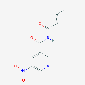 molecular formula C10H9N3O4 B14606639 N-(But-2-enoyl)-5-nitropyridine-3-carboxamide CAS No. 59290-51-6