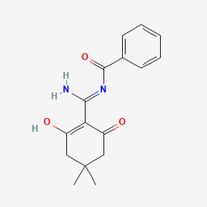 molecular formula C16H18N2O3 B1460664 N-[Amino(4,4-dimethyl-2,6-dioxocyclohexylidene)methyl]benzamide CAS No. 123865-06-5