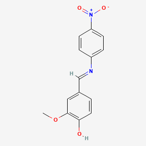 molecular formula C14H12N2O4 B14606647 2-Methoxy-4-[(4-nitroanilino)methylidene]cyclohexa-2,5-dien-1-one CAS No. 58285-75-9