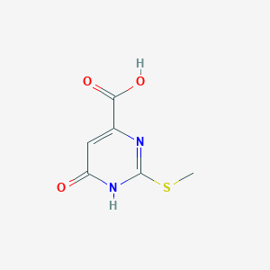molecular formula C6H6N2O3S B1460666 6-Hydroxy-2-(methylsulfanyl)-4-pyrimidinecarboxylic acid CAS No. 6314-14-3