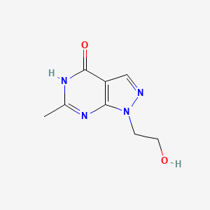 molecular formula C8H10N4O2 B1460669 1-(2-hydroxyethyl)-6-methyl-2H-pyrazolo[3,4-d]pyrimidin-4-one CAS No. 5326-76-1