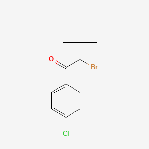 molecular formula C12H14BrClO B14606701 2-Bromo-1-(4-chlorophenyl)-3,3-dimethylbutan-1-one CAS No. 60851-33-4