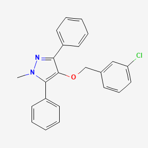 4-[(3-Chlorophenyl)methoxy]-1-methyl-3,5-diphenyl-1H-pyrazole