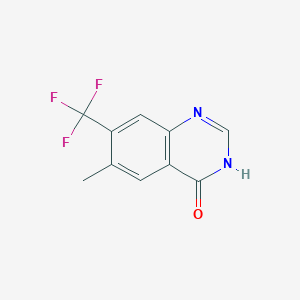 molecular formula C10H7F3N2O B1460674 6-Methyl-7-(trifluoromethyl)quinazolin-4-ol CAS No. 1160994-09-1