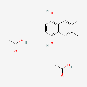 Acetic acid;6,7-dimethylnaphthalene-1,4-diol