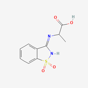 2-[(1,1-Dioxido-1,2-benzisothiazol-3-yl)amino]propanoic acid