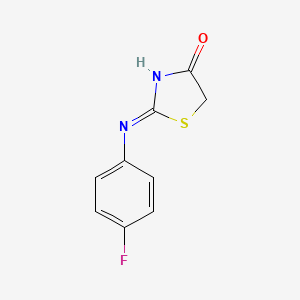 molecular formula C9H7FN2OS B1460679 2-[(4-fluorophenyl)amino]-1,3-thiazol-4(5H)-one CAS No. 21262-73-7