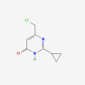 molecular formula C8H9ClN2O B1460682 6-(氯甲基)-2-环丙基嘧啶-4-醇 CAS No. 94171-07-0