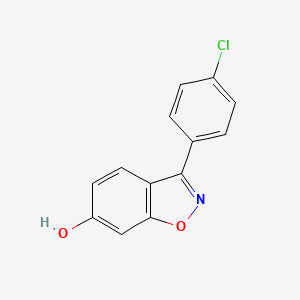 molecular formula C13H8ClNO2 B1460683 3-(4-氯苯基)苯并[D]异噁唑-6-醇 CAS No. 885273-28-9