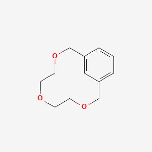 molecular formula C12H16O3 B14606842 3,6,9-Trioxabicyclo[9.3.1]pentadeca-1(15),11,13-triene CAS No. 57624-55-2