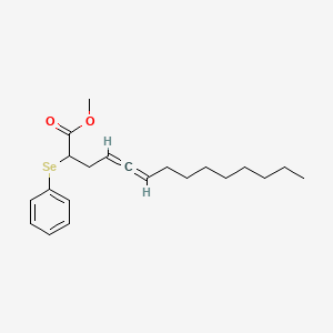 molecular formula C21H30O2Se B14606867 Methyl 2-(phenylselanyl)tetradeca-4,5-dienoate CAS No. 60705-57-9