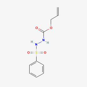 molecular formula C10H12N2O4S B14606896 Prop-2-en-1-yl 2-(benzenesulfonyl)hydrazine-1-carboxylate CAS No. 58358-60-4