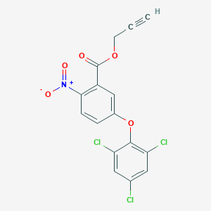 molecular formula C16H8Cl3NO5 B14606924 Prop-2-yn-1-yl 2-nitro-5-(2,4,6-trichlorophenoxy)benzoate CAS No. 57729-27-8