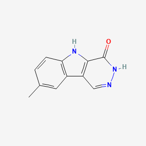 8-methyl-3H,4H,5H-pyridazino[4,5-b]indol-4-one