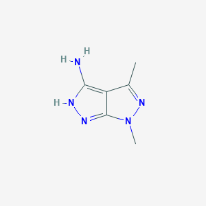 molecular formula C6H9N5 B1460697 4,6-dimethyl-1H,6H-[1,2]diazolo[3,4-c]pyrazol-3-amine CAS No. 1306606-23-4