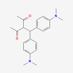 molecular formula C22H28N2O2 B14607020 3-{Bis[4-(dimethylamino)phenyl]methyl}pentane-2,4-dione CAS No. 57752-15-5