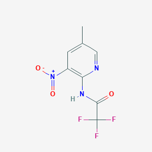 molecular formula C8H6F3N3O3 B14607029 2,2,2-Trifluoro-N-(5-methyl-3-nitropyridin-2-yl)acetamide CAS No. 60792-75-8