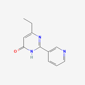 molecular formula C11H11N3O B1460703 6-ethyl-2-pyridin-3-ylpyrimidin-4(3H)-one CAS No. 1049874-27-2