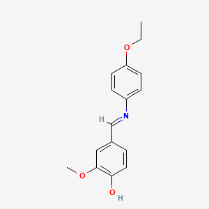 Phenol, 4-[[(4-ethoxyphenyl)imino]methyl]-2-methoxy-