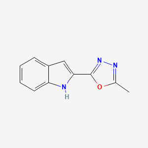 molecular formula C11H9N3O B1460704 2-(5-甲基-1,3,4-噁二唑-2-基)-1H-吲哚 CAS No. 37574-80-4