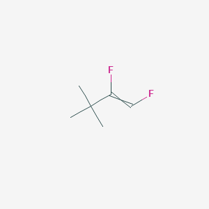 molecular formula C6H10F2 B14607078 1,2-Difluoro-3,3-dimethylbut-1-ene CAS No. 58384-39-7