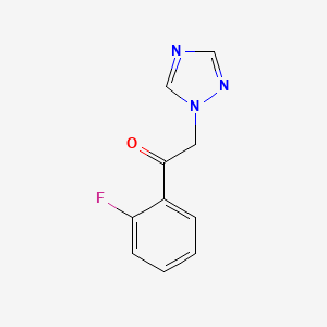 molecular formula C10H8FN3O B14607099 Ethanone, 1-(2-fluorophenyl)-2-(1H-1,2,4-triazol-1-yl)- CAS No. 60850-74-0