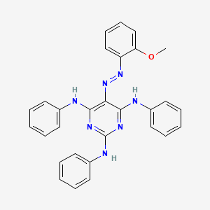 5-[(E)-(2-Methoxyphenyl)diazenyl]-N~2~,N~4~,N~6~-triphenylpyrimidine-2,4,6-triamine