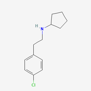 molecular formula C13H18ClN B1460713 N-[2-(4-chlorophenyl)ethyl]cyclopentanamine CAS No. 748133-59-7