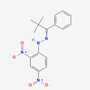 molecular formula C17H18N4O4 B14607133 1-(2,2-Dimethyl-1-phenylpropylidene)-2-(2,4-dinitrophenyl)hydrazine CAS No. 59830-27-2