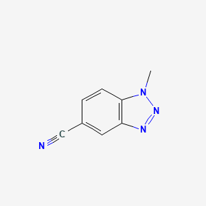 molecular formula C8H6N4 B1460714 1-甲基-1H-苯并[d][1,2,3]三唑-5-腈 CAS No. 1065100-55-1
