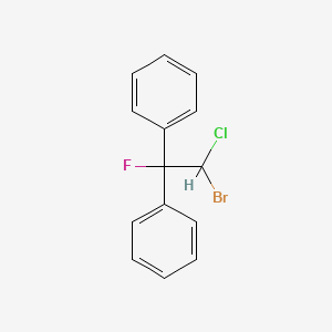 molecular formula C14H11BrClF B14607140 1,1'-(2-Bromo-2-chloro-1-fluoroethane-1,1-diyl)dibenzene CAS No. 59974-25-3