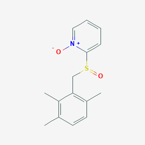 1-Oxido-2-[(2,3,6-trimethylphenyl)methylsulfinyl]pyridin-1-ium