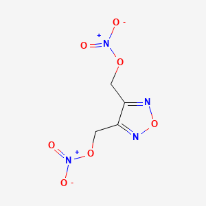 molecular formula C4H4N4O7 B14607199 4,5-Furazandimethanol dinitrate CAS No. 57449-43-1