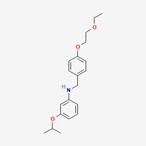 molecular formula C20H27NO3 B1460720 N-[4-(2-Ethoxyethoxy)benzyl]-3-isopropoxyaniline CAS No. 1040684-75-0