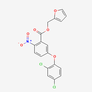 molecular formula C18H11Cl2NO6 B14607208 (Furan-2-yl)methyl 5-(2,4-dichlorophenoxy)-2-nitrobenzoate CAS No. 61019-37-2