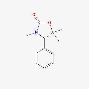 molecular formula C12H15NO2 B14607219 3,5,5-Trimethyl-4-phenyl-1,3-oxazolidin-2-one CAS No. 61031-57-0