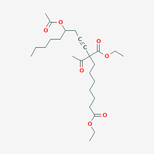 Diethyl 2-acetyl-2-[4-(acetyloxy)non-1-yn-1-yl]nonanedioate