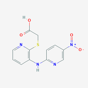 2-[3-[(5-Nitropyridin-2-yl)amino]pyridin-2-yl]sulfanylacetic acid