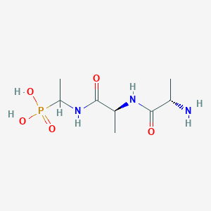 molecular formula C8H18N3O5P B14607241 L-Alanyl-N-(1-phosphonoethyl)-L-alaninamide CAS No. 60778-50-9