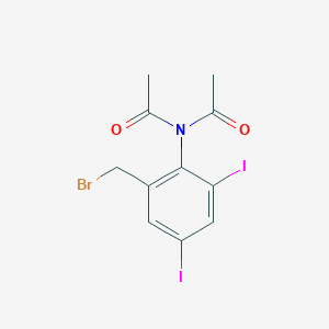 N-Acetyl-N-[2-(bromomethyl)-4,6-diiodophenyl]acetamide