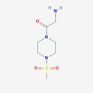 molecular formula C7H15N3O3S B1460729 2-氨基-1-(4-甲磺酰基哌嗪-1-基)乙-1-酮 CAS No. 1082425-86-2