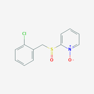 2-[(2-Chlorophenyl)methanesulfinyl]-1-oxo-1lambda~5~-pyridine